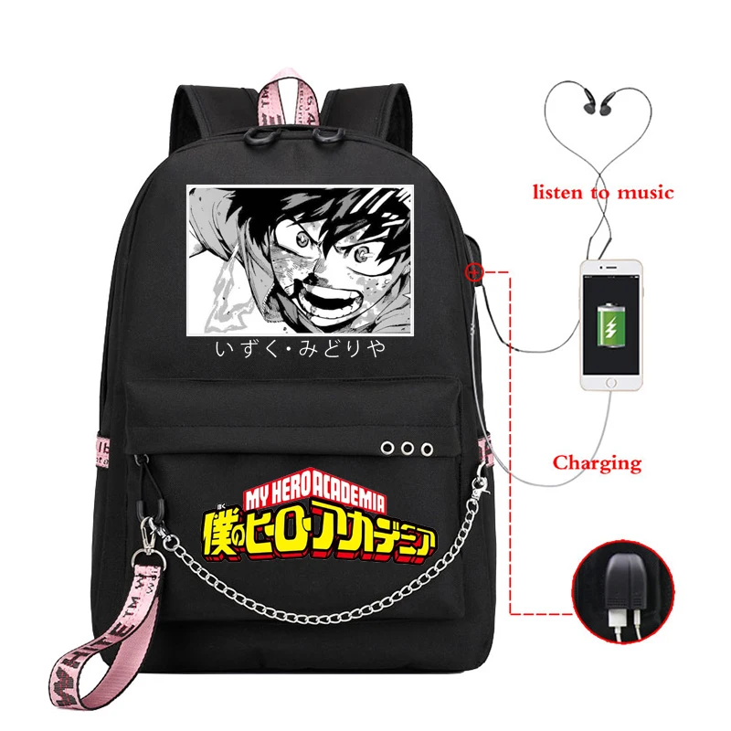Аниме Школьная сумка My Hero Academia Tomura Shigaraki Dabi Todoroki Izuku Midorya Katsuki Bakugo Рюкзак для девочек BNHA Boku No Hero