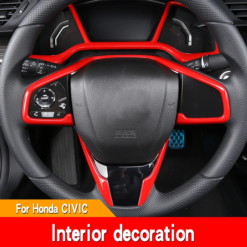 Фото Подходит для 10-го поколения Honda Civic 2016-2021, украшение салона автомобиля, центральная консоль, аксессуары для украшения воздушного выхода №2