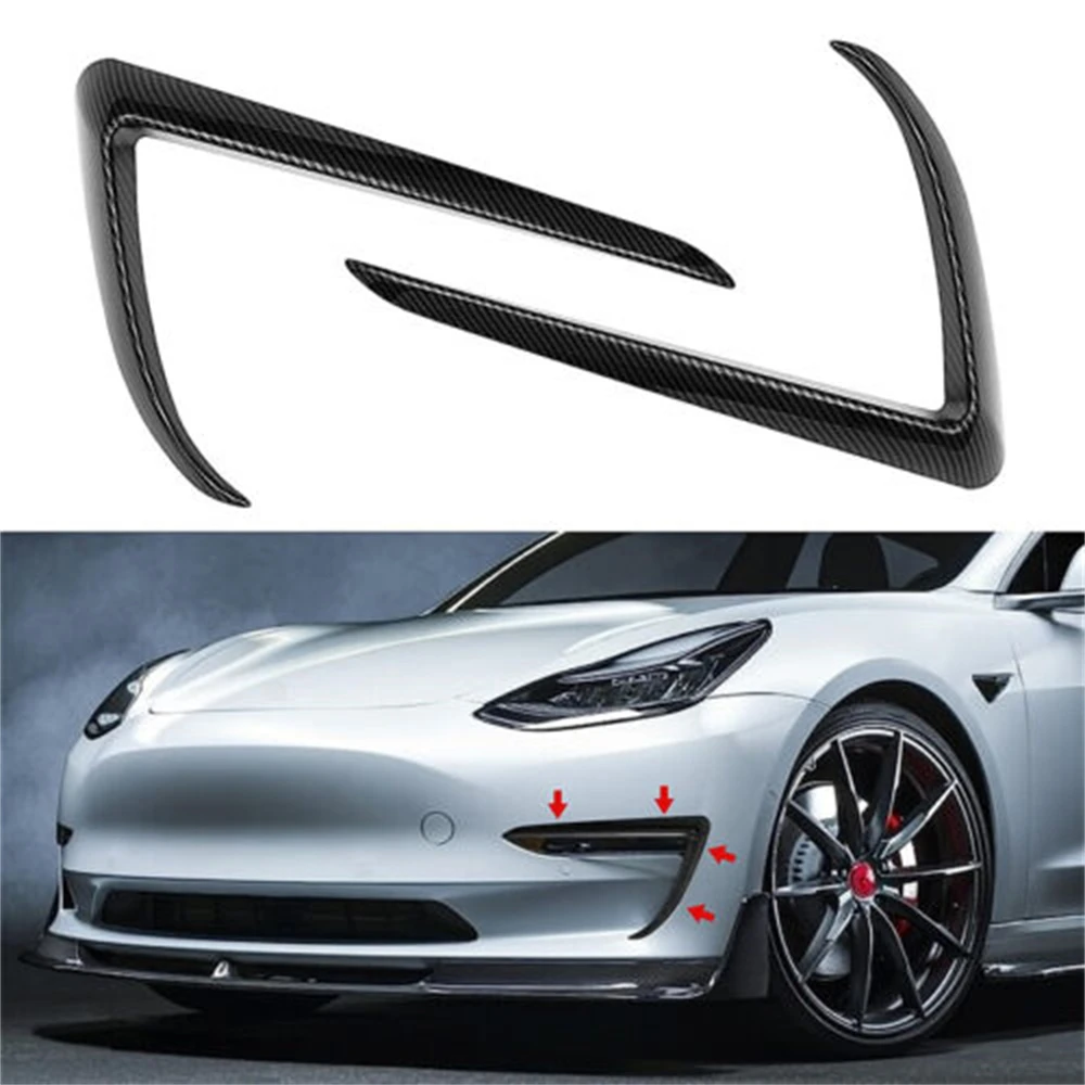 Фото Передняя противотуманная лампа Model3, Обложка для Tesla Model 3 2017-2023, Обложка для передней противотуманной лампы, отделочные детали №1