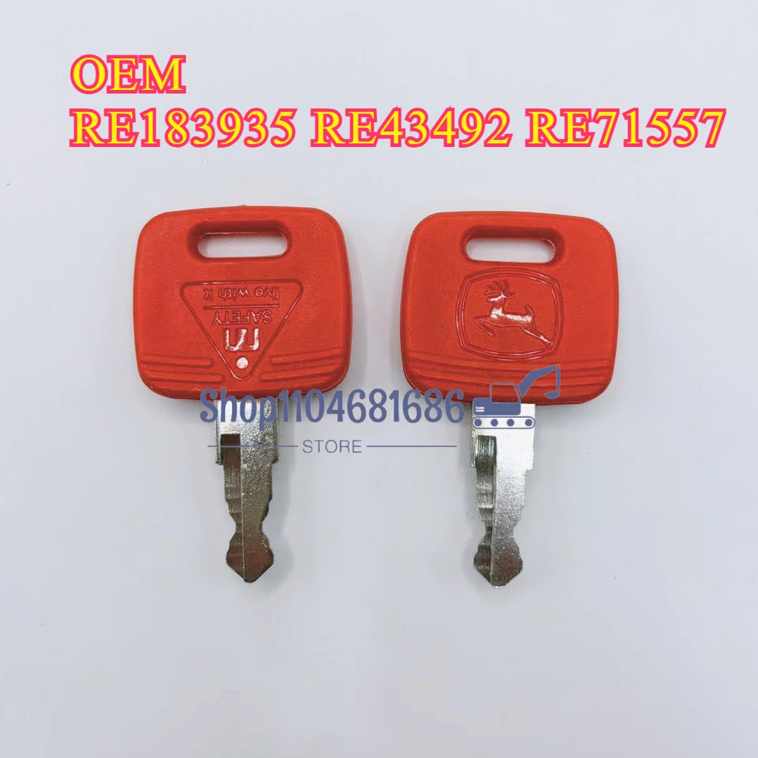 1/2/10 шт. для ключей зажигания трактора Johndeere OEM RE 183935   RE43492 RE71557 Модели 6010 6110 6210 6310 6410 6510 6610 6810 6910