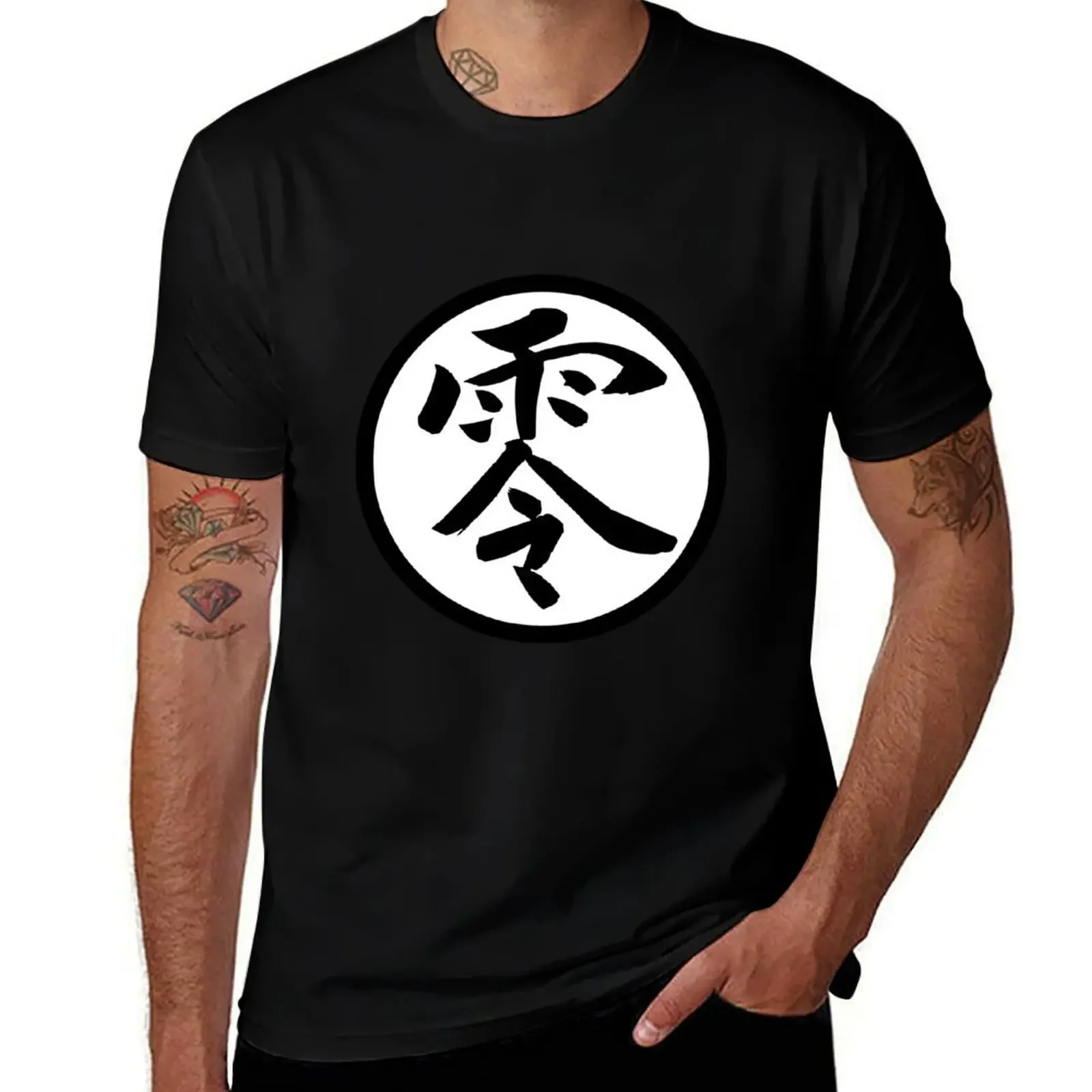 Футболка Kanji - 0 с японским принтом, футболки с графическим рисунком для мальчиков, корейские модные футболки с принтом животных, Мужская Дизайнерская футболка с графическим принтом