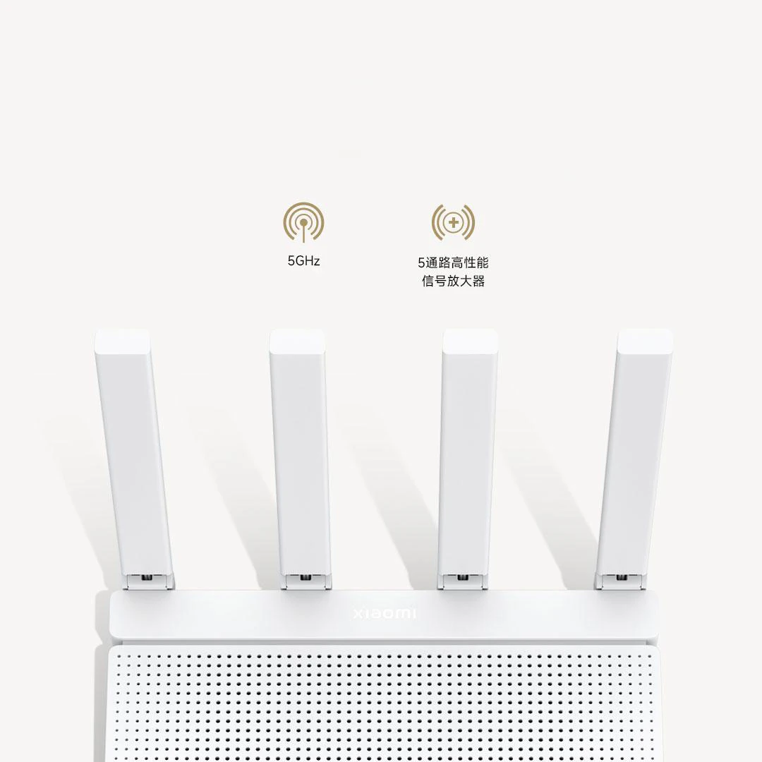Фото Роутер Xiaomi AX3000T, Wi-Fi, 6 сетчатых технологий, 2,4 ГГц, 5 ГГц, MiWiFi ROM, эффективная защита от проникновения на стену, Wi-Fi роутер, ретранслятор №4