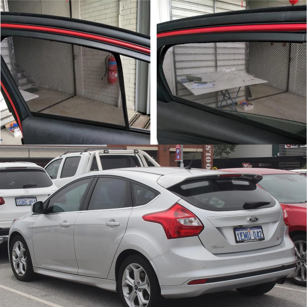 Для Ford Focus MK3 Hatchback 2011-2018 автомобильный солнцезащитный козырек, передняя рамка лобового стекла, занавеска на заднее детское боковое окно, солнцезащитный козырек