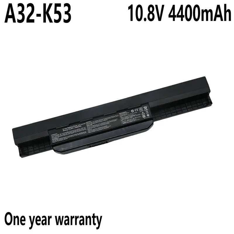 10.8V 4400mAh A32-K53 Battery for ASUS K43E K43J K43S K53E K53F K53J K53S K53SV A43 A53S A53SV X53E X44H X53T X54H X84EB Laptop