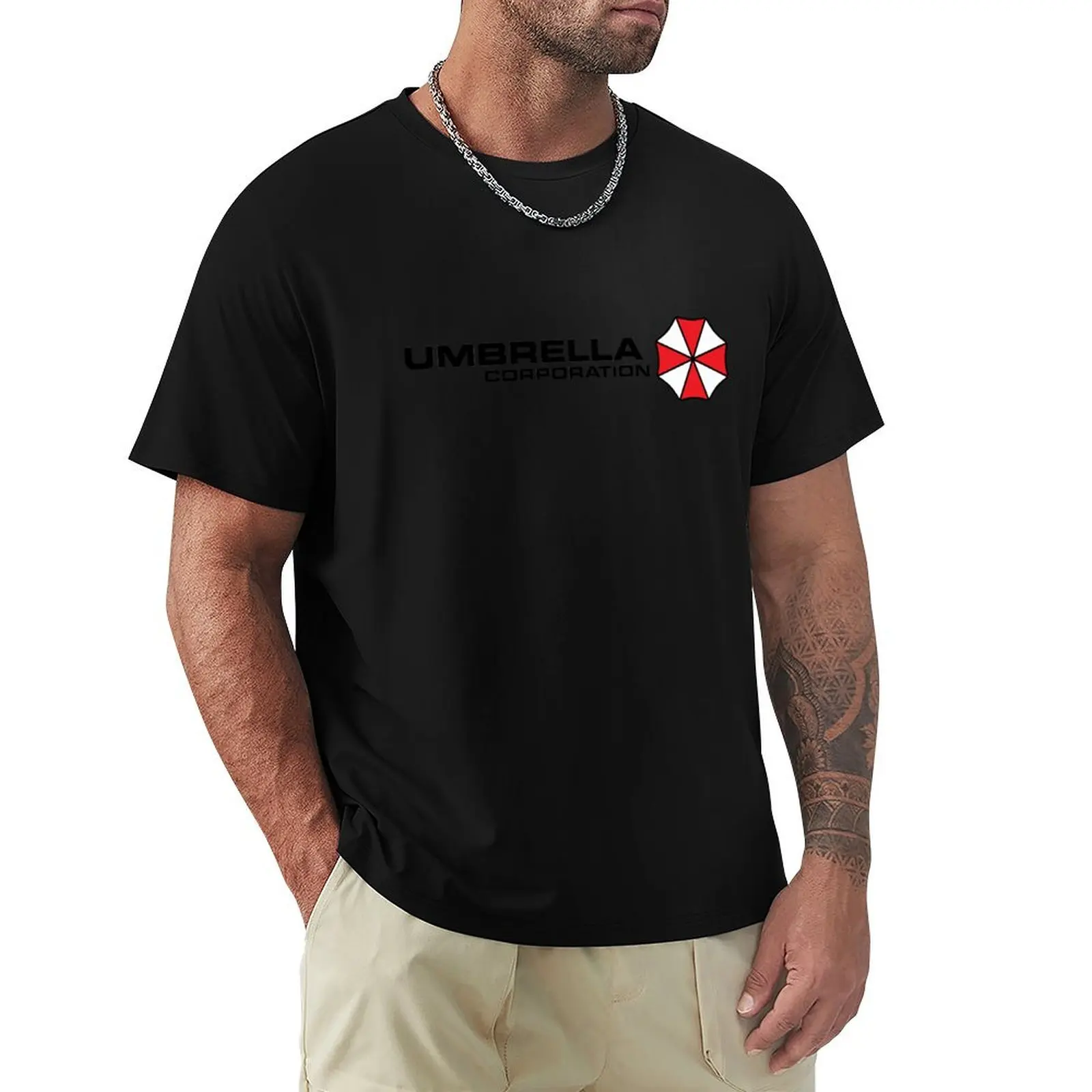 Футболка с логотипом Umbrella Corporation, футболки с рисунком, футболка с аниме, простые рубашки с животным принтом для мальчиков, мужские рубашки с графикой