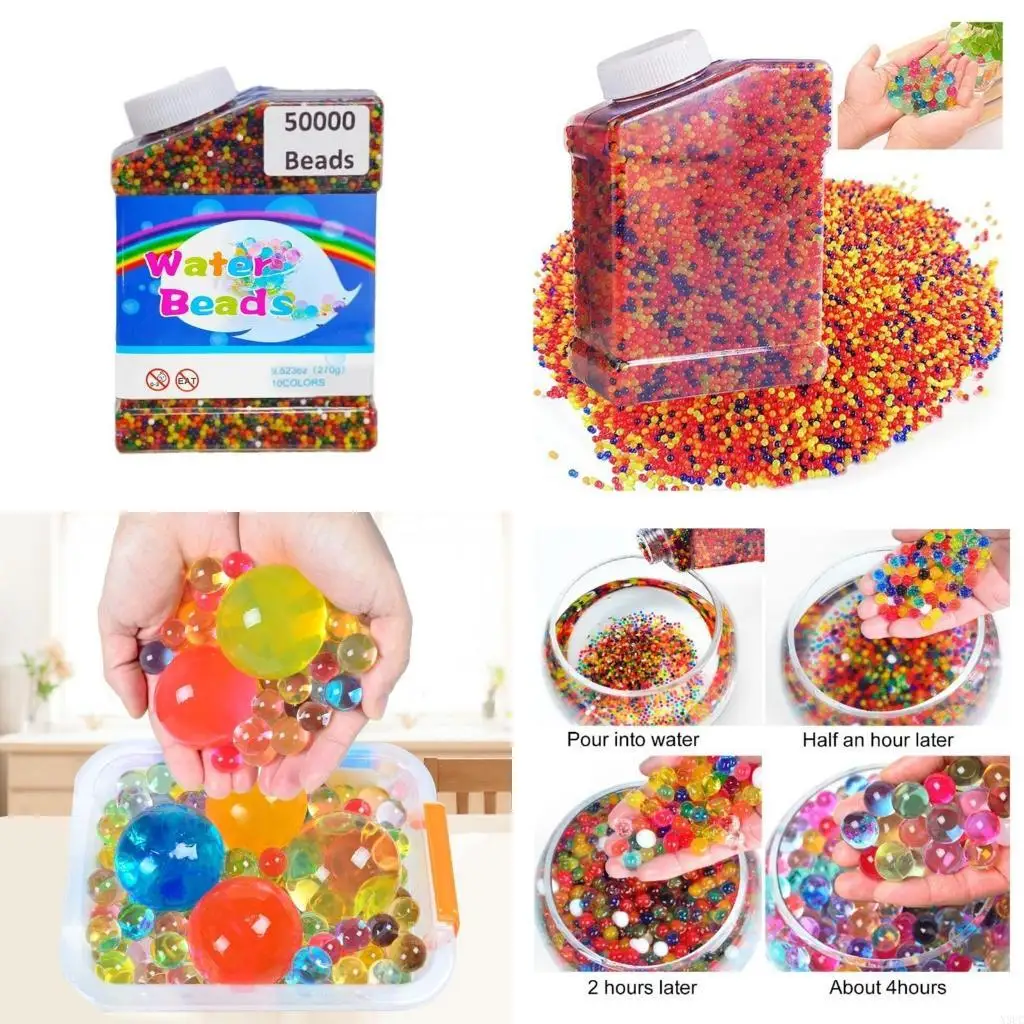 50000pcs радужные валютные гелевые бусины для растительного цветочного вазы наполнители домашние украшения x3uc