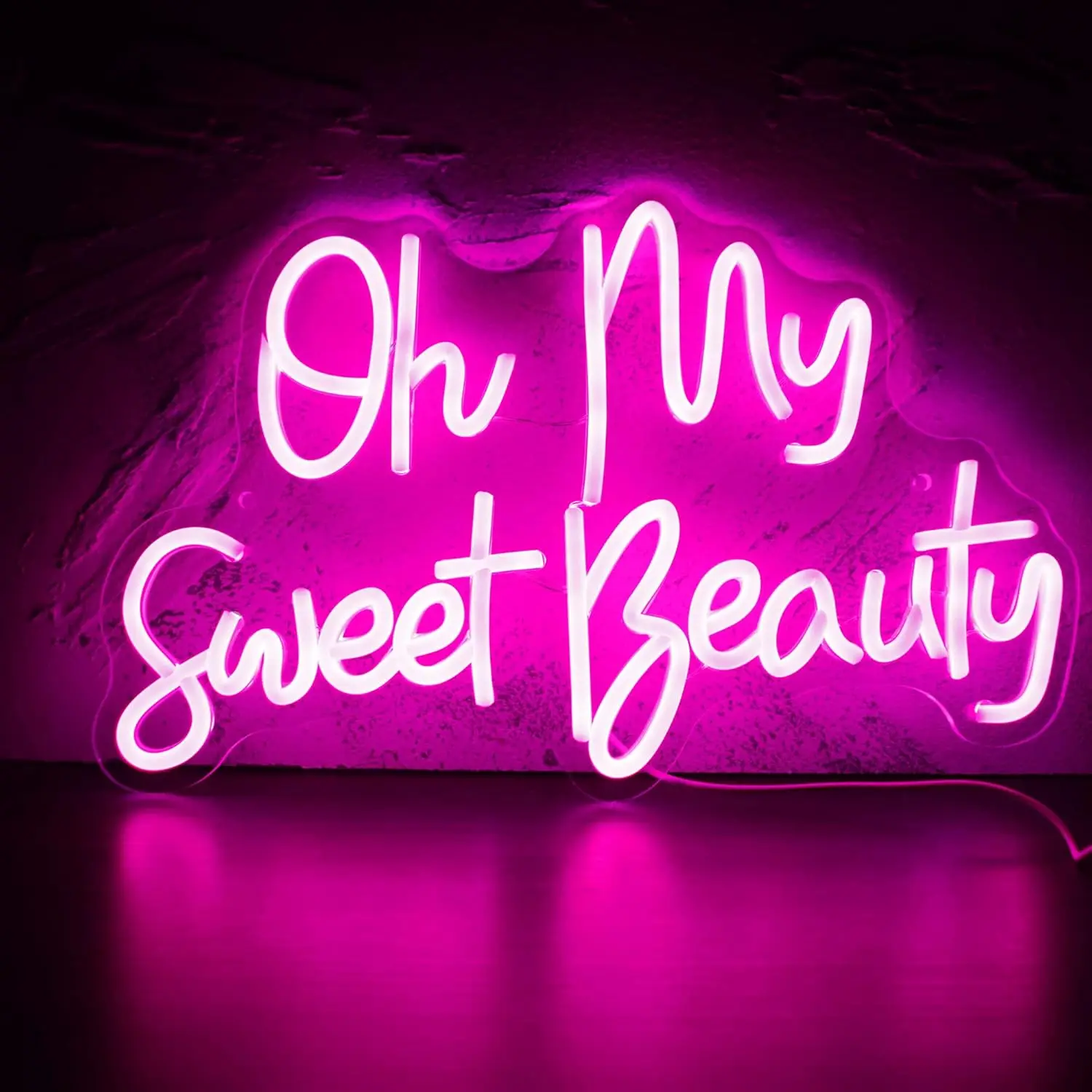 Oh My Sweet Beauty Неоновая вывеска на заказ USB с регулируемой яркостью Светодиодный неоновый свет для спальни Бар Мужская пещера Домашний салон красоты Студия Декор Подарок