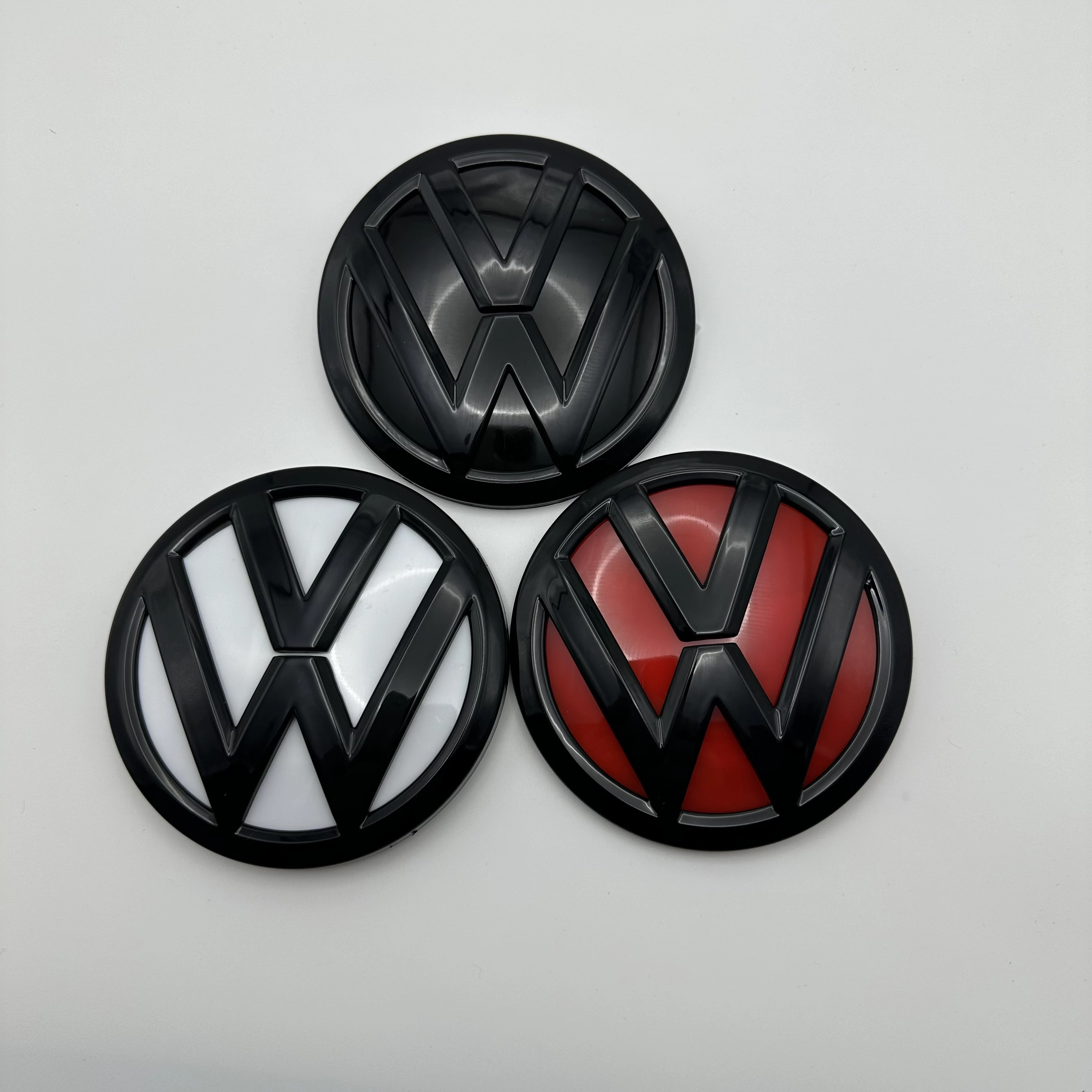 Задний фон с логотипом автомобиля для Golf 6/7/7.5/Polo/Passat/ T-Roc/Arteon/Tiguan/CC 110 мм черный/красный/белый