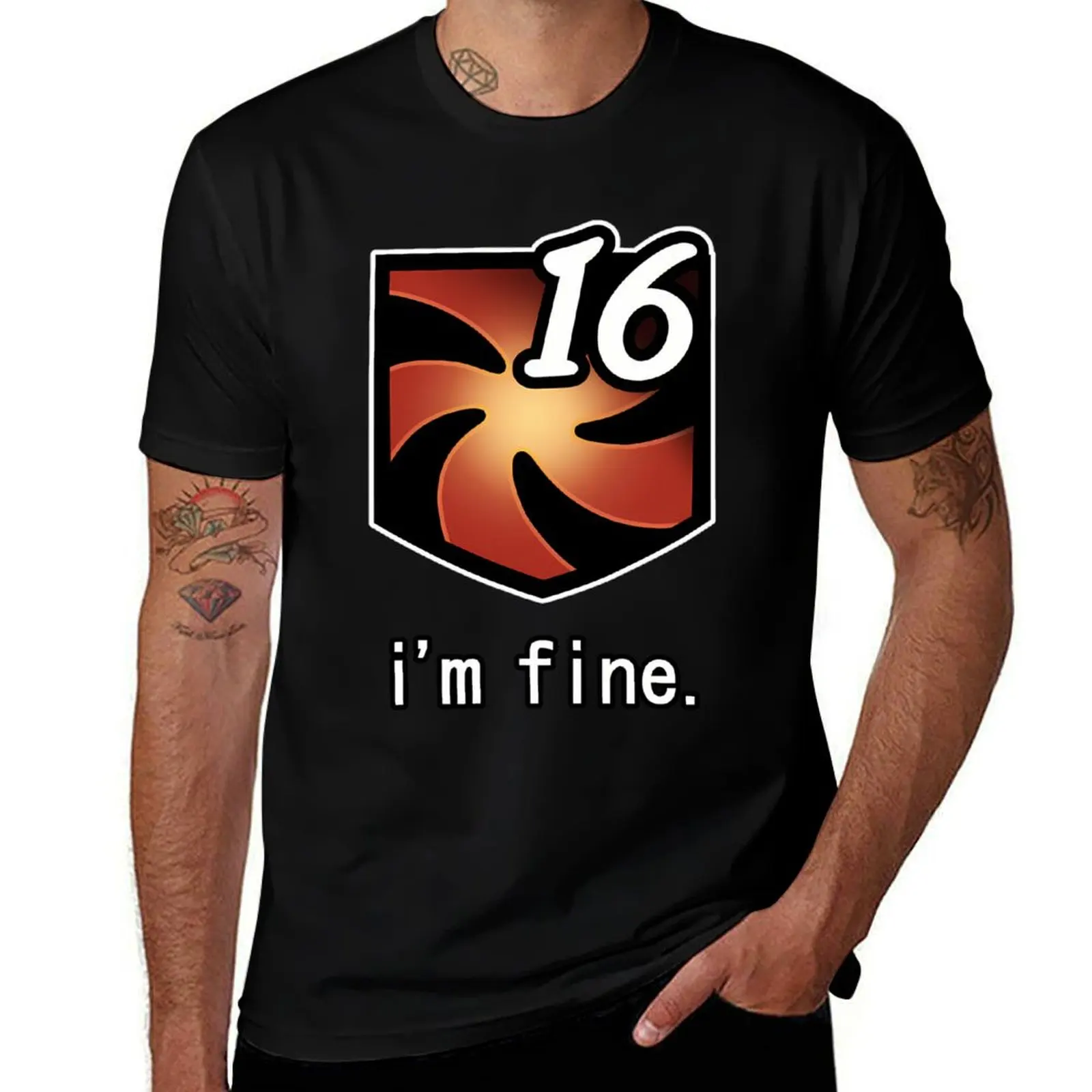 I'M Fine Vuln Stacks Ffxiv T-Shirt quick drying shirts graphic tees anime figures t shirts for men graphic