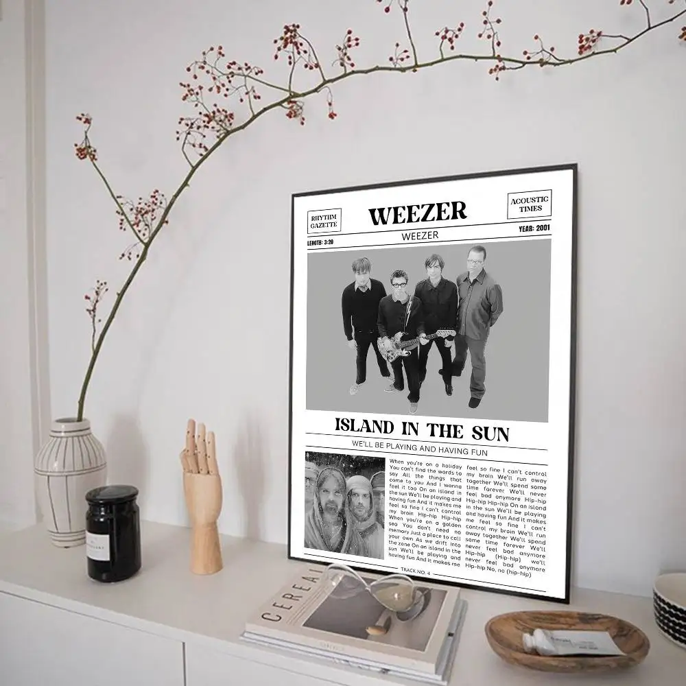 W-Weezer рок-группа белая бумага плакат HD качество плакат настенная живопись кабинет Настенный декор (art.: 3920d205bb194) - 3920d205bb194