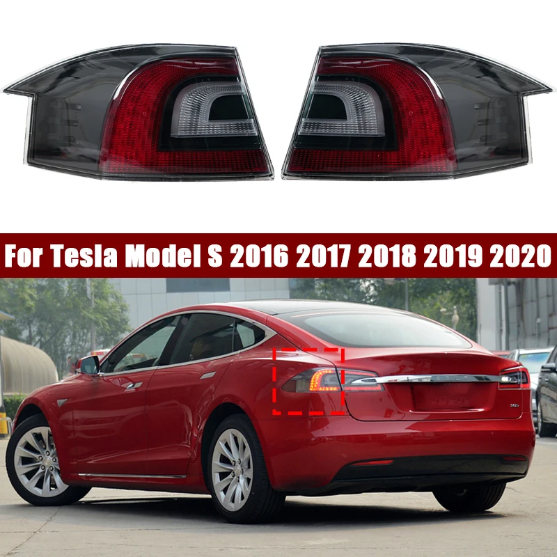 Для Tesla Model S 2016 2017 2018 2019 2020 светодиодные задние фонари автомобильный указатель поворота стоп-сигнал заднего хода сигнал парковки ходовые огни
