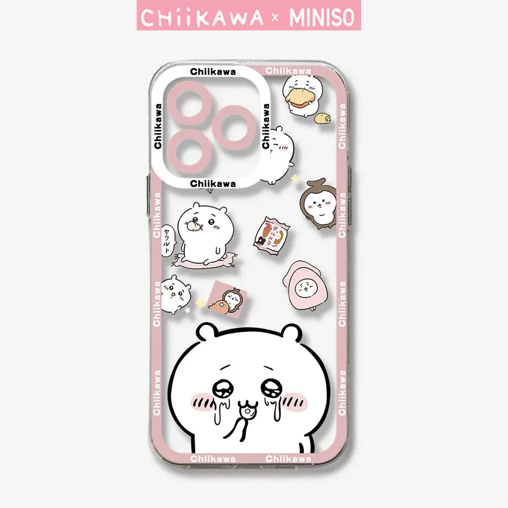 Чехол Miniso X Chiikawa для iPhone 11 12 13 15 14 16 Pro Max Plus X XS XR