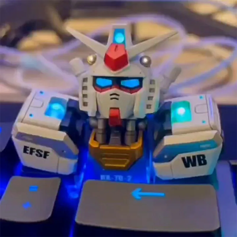 Kawaii Gundam персонажи мультфильмов 3D стерео Diy механическая клавиатура колпачок 3 шт. Изящные прозрачные периферийные аниме (art.: 3920c2937ff25) - 3920c2937ff25