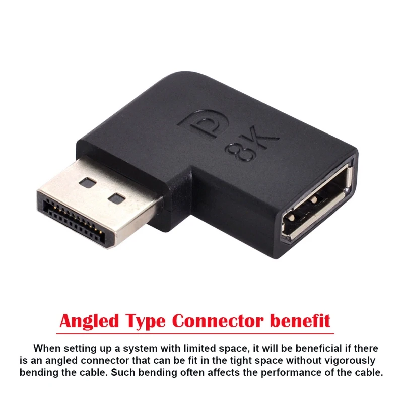 Фото DisplayPort 1,4 коннектор 8K 60 гц штекер к мини DP гнездовой адаптер Ultra-HD UHD 4K 144 гц 7680*4320 для видео пк монитора ноутбука №5