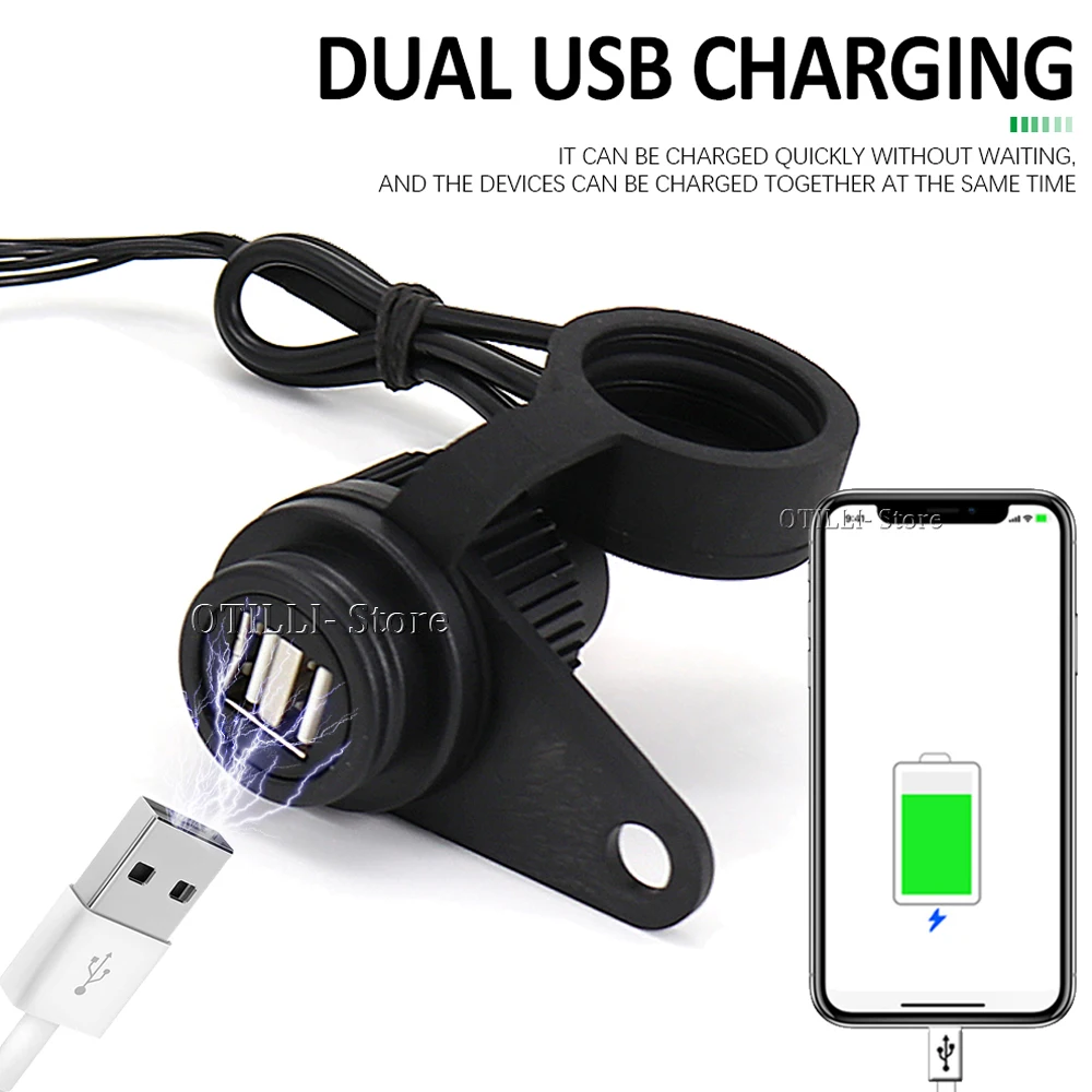 Фото Для BMW R1200GS R1250GS F700GS F750GS F800GS F850GS ADV двойной USB зарядное устройство розетка адаптер питания аксессуары для мотоциклов №4