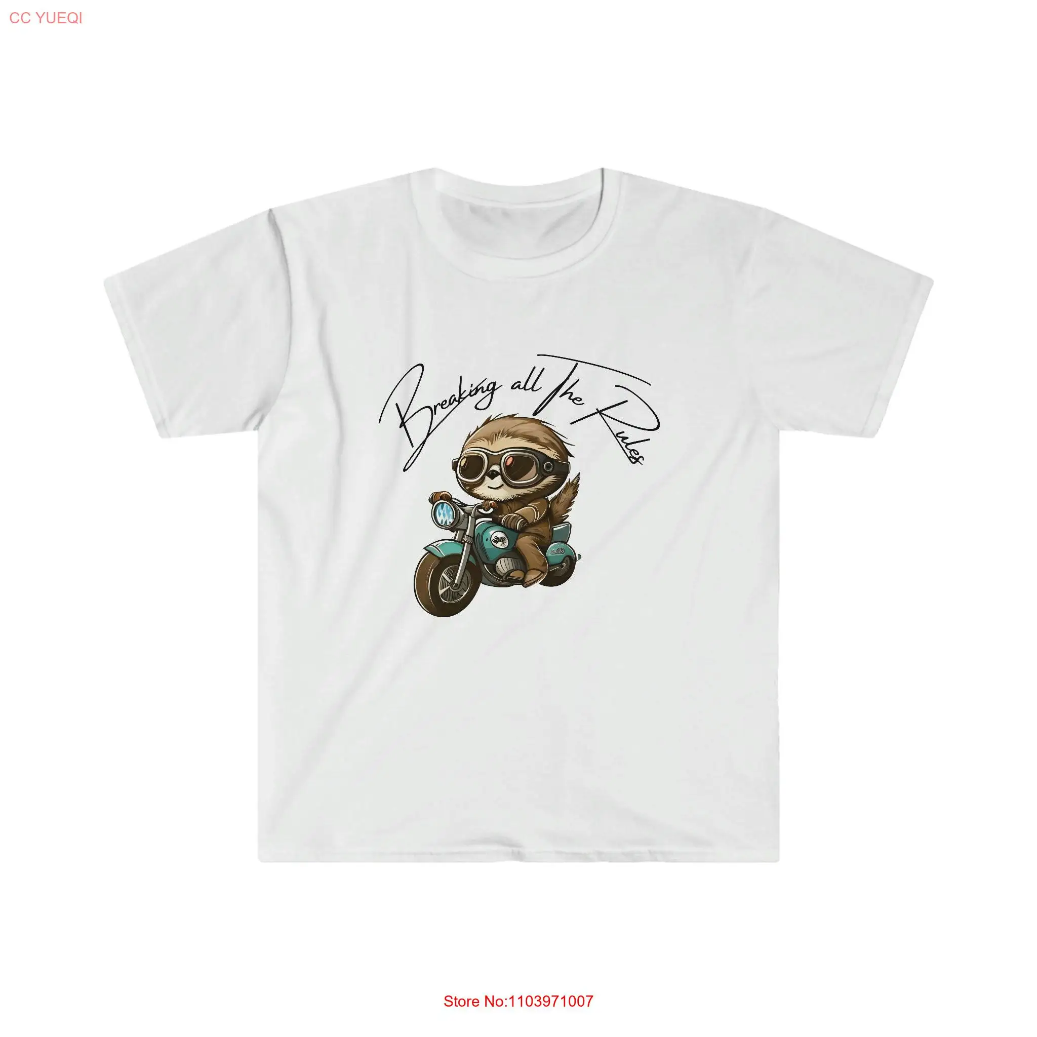 Breaking All the Rules Sloth Mad Scientist Cute Stay Wild Staying BI life Living Softstyle Футболка с длинными или короткими рукавами