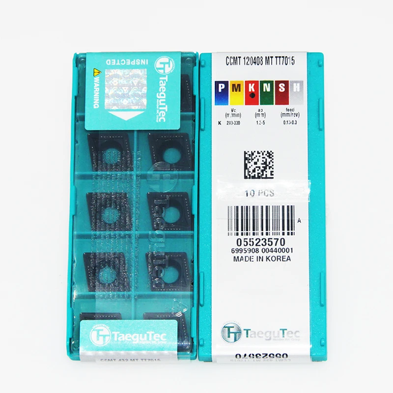 TaeguTec Original CCMT 120404   CCMT 120408   MT TT5100 TT8115B TT8125B TT7015 TT8020 Токарный станок с ЧПУ Твердосплавные токарные вставки 10 шт.