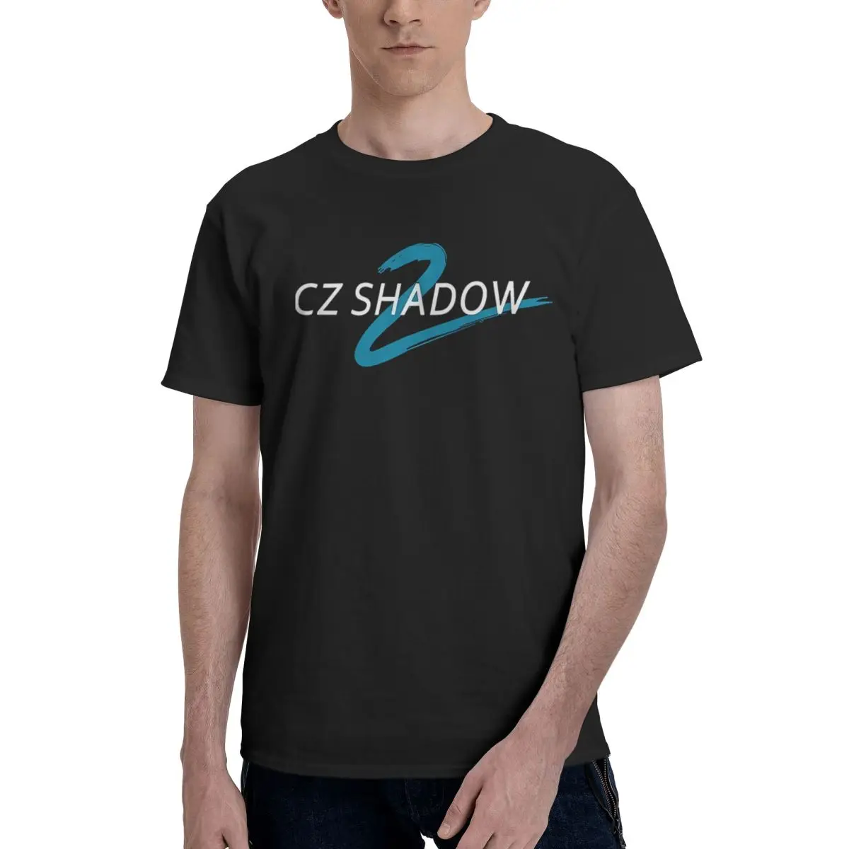 CZ 75 Shadow 2 100% хлопок, повседневные дышащие удобные летние новые подарки и футболки, мужская одежда