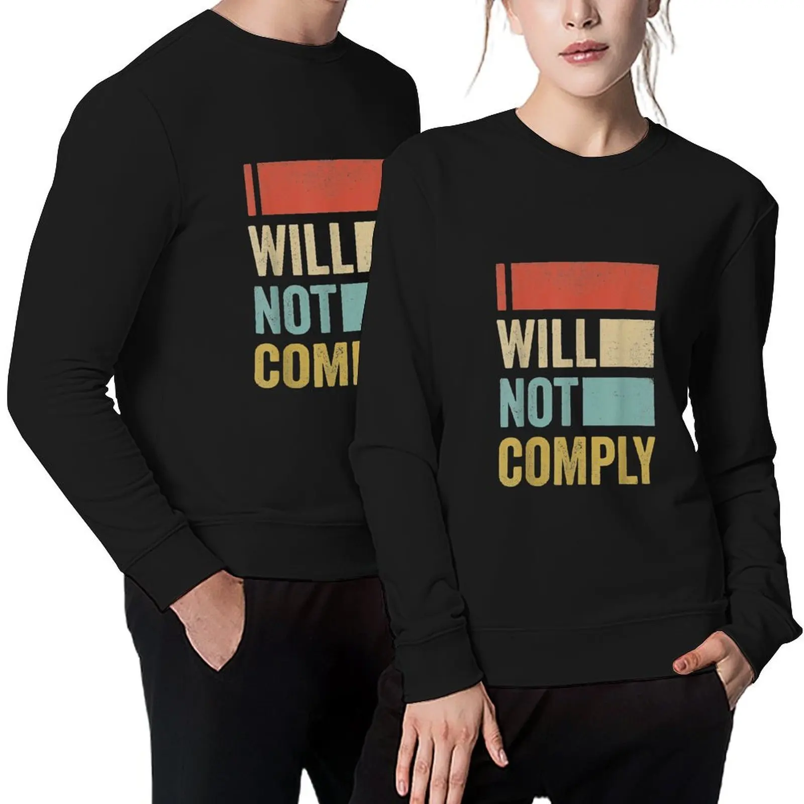 I Will Not Comply - Funny I Will Not Comply Пуловер мужская одежда корейский стиль одежда мужское пальто модные мужские толстовки