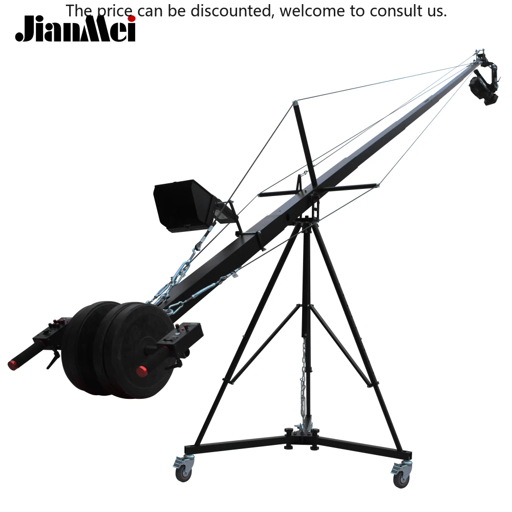 Jianmei SF-6m Телескопическая камера Jib Crane с дистанционным управлением и наклонной головкой, совместимая с DSLR-камерой
