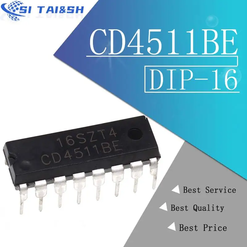 Si Tai&SH 10 шт. CD4511BE CD4511 Энкодер, декодер, мультиплексор и демультиплексорная система данных molewei Электронные системы данных