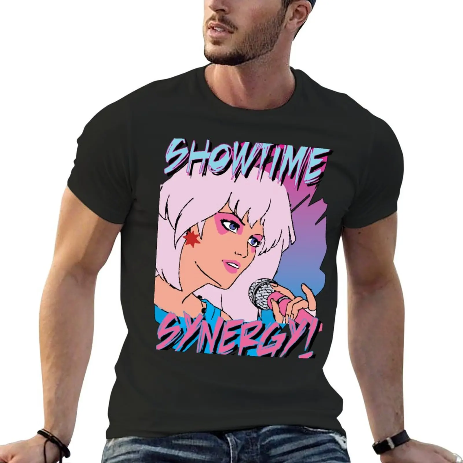 Jem and the Holograms Band Cartoon Showtime Synergy Misfits 80s Party Mask Essential футболка лето 2025 мужские рубашки футболка с рисунком