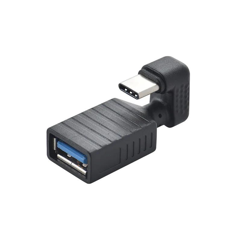 Адаптер Type C OTG с углом поворота 180 градусов вверх вниз, переходник интерфейса USB 3.0 для смартфонов, соединитель для планшетов