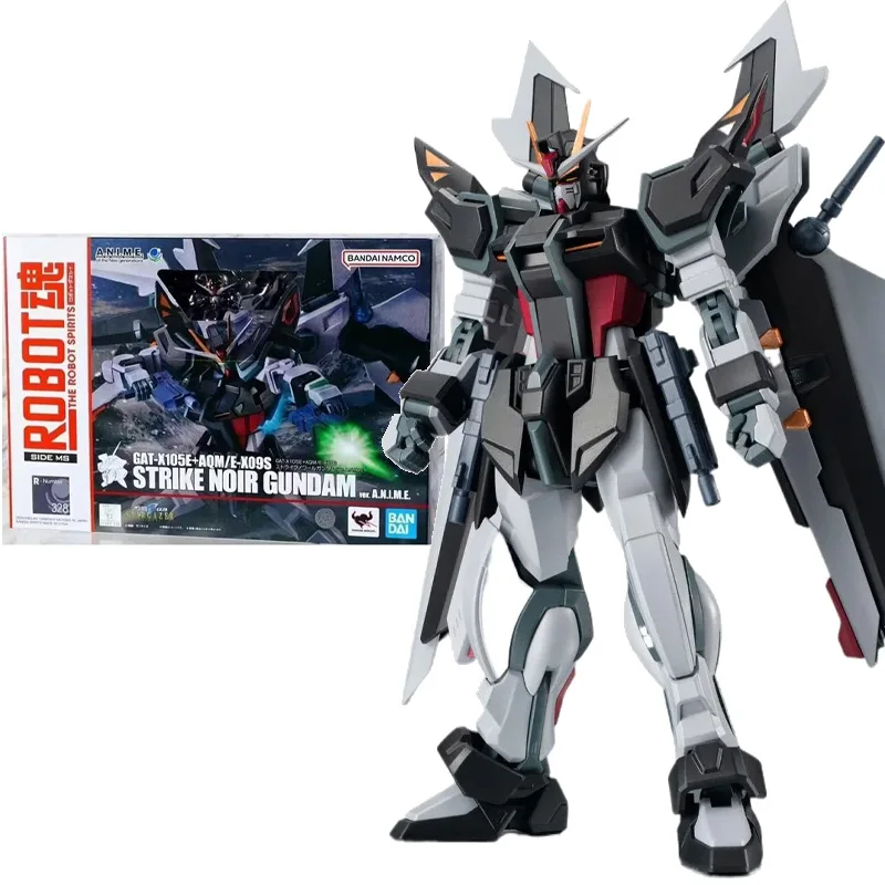 В наличии оригинальная фигурка BANDAI ROBOT SIDE MS GAT-X105E STRIKE NOIR GUNDAM 12,5 см, аниме-фигурка, модель, коллекционные экшн-игрушки, подарки
