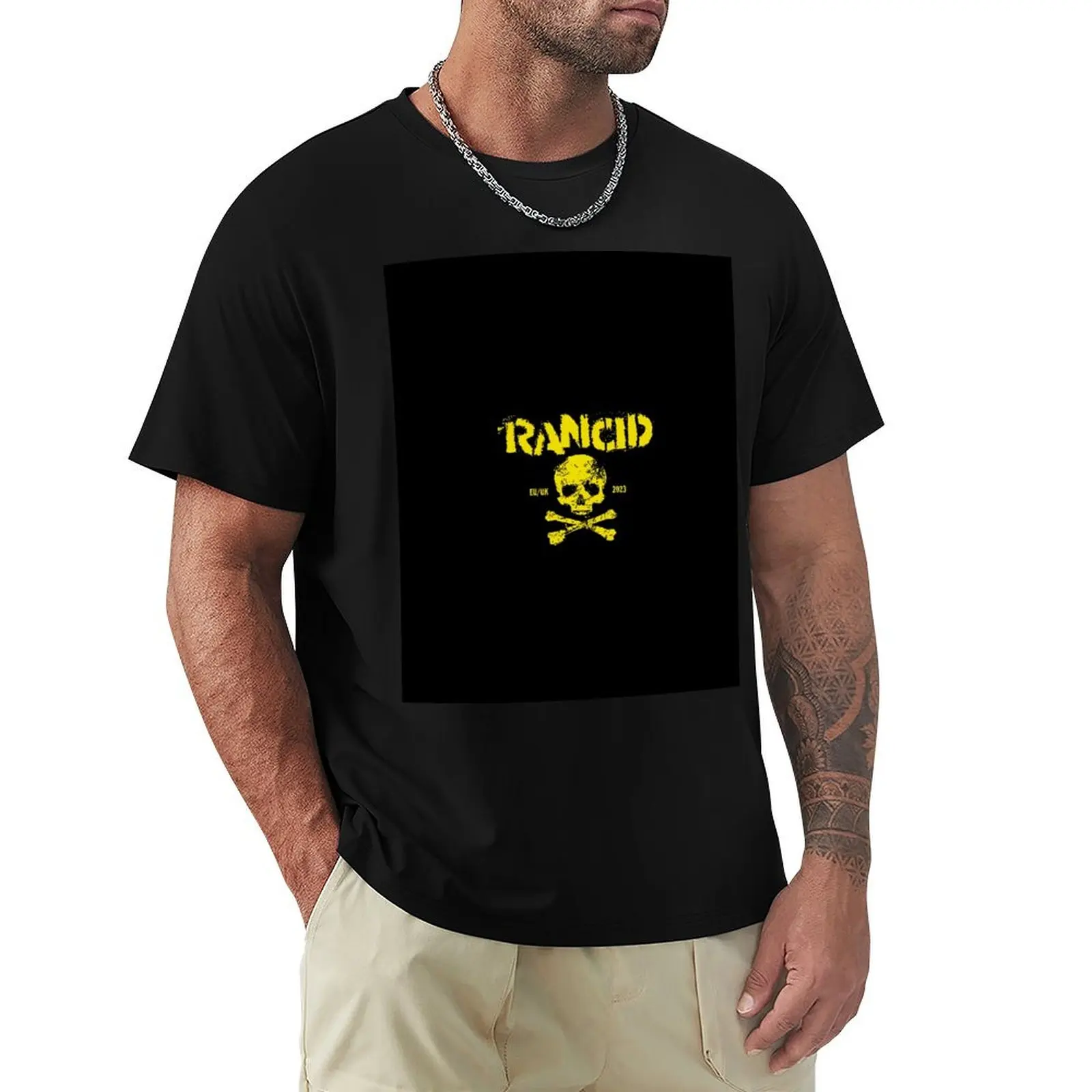 Rancid Tour 2023-футболка Rancid, роскошная футболка с рисунком, забавные футболки с мемми, простые белые футболки для мужчин