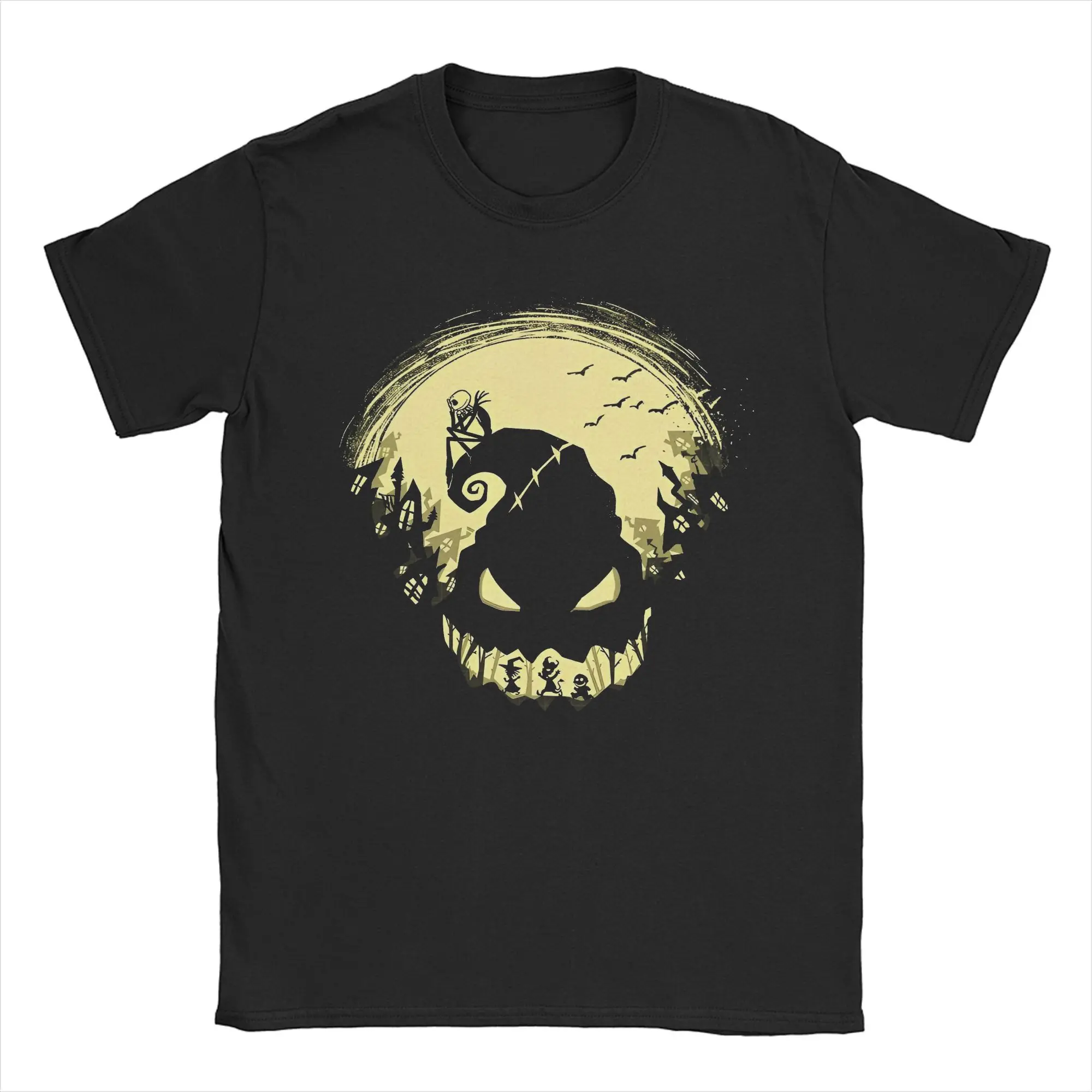 Мужские футболки Oogie Boogie Nightmare Before Christmas, винтажная футболка с зеленым монстром, футболка с короткими рукавами, одежда из чистого хлопка, большие размеры