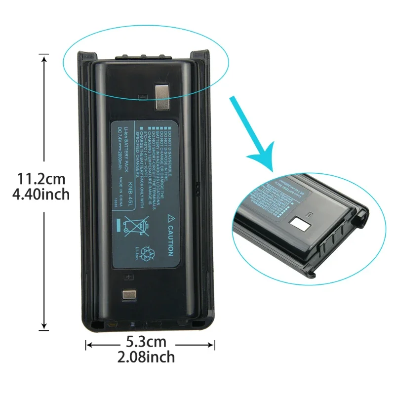 Фото KNB-45L Литий-ионный аккумулятор емкостью 2000 мАч для Kenwood NX-340 TK-2200 TK-2207 TK-3207 TK-2312 TK-3202 TK-3312 Радио --KNB-45L, KNB-45Li №4