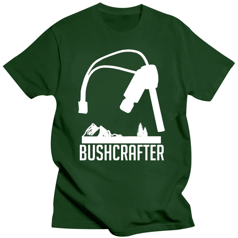 Фото Мужская футболка Bushcrafter The Firesteel, дизайн 100% хлопок, S-3xl, оригинальная интересная здание, летняя стильная натуральная рубашка №4