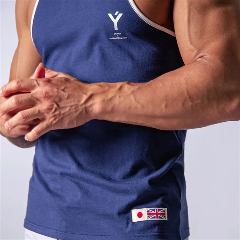 Фото Майка Binaraga Musim Panas 2022 Kaus Tanpa Lengan латикебугаран Gym Pria Kasual Katun Stringer Rompi Singlet Kaus №5