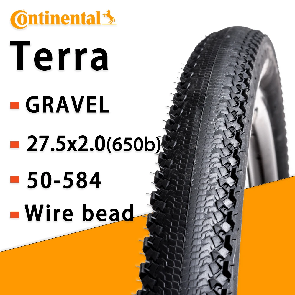 584 х2, 0 проволочный валик CONTINENTAL TERRA 650B 50-27,5 2,0, гравий GMTB, велосипедная шина