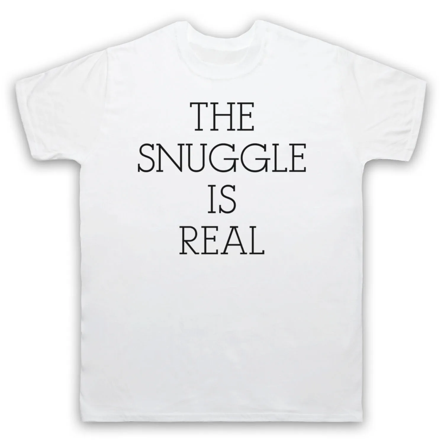 МУЖСКАЯ и женская футболка THE SNUGGLE IS REAL CUTE PARODY SLOGAN CUDDLE