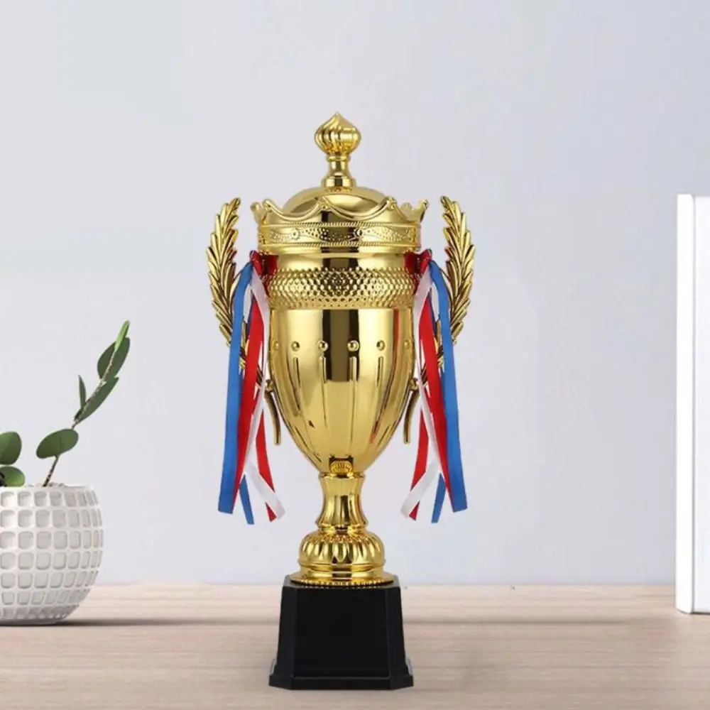 Фото Sports Games Gold Trophy Awards Plastic Model Champion Small Prize Cup Competition Soccer with Lid Winner Award Trophy Toy №3