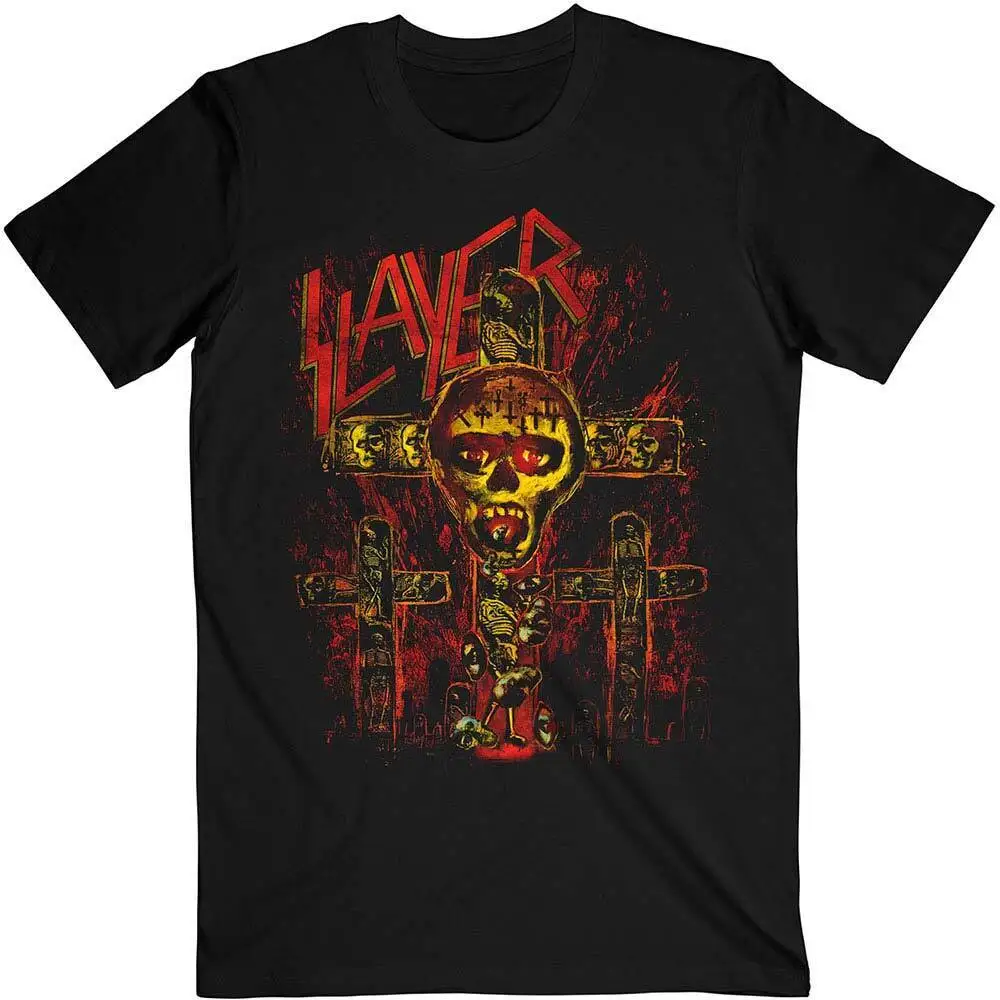 Мужская футболка Slim Fit Slayer Sos распятие