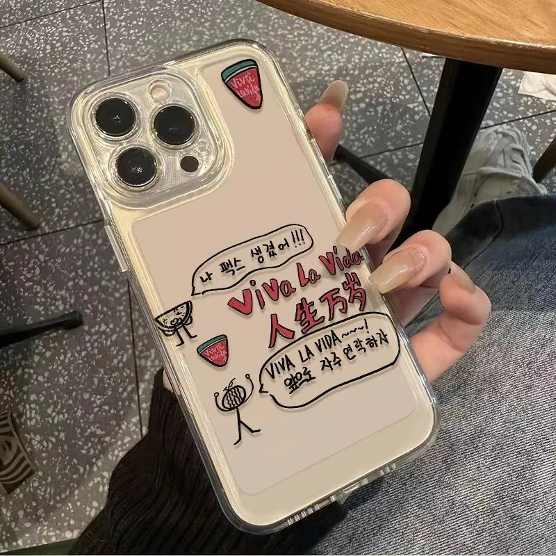 Роскошный прозрачный чехол из ТПУ в Корейском стиле для iphone 14, 15 Pro, Max, 12, 13, 11, X, XS