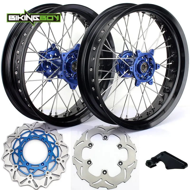 Диск колесный BIKINGBOY YZ250F YZ450F 09 10 11 12 13 14 15 16 17 18 19 20 21 22 23 Supermoto 3,5 дюйма 4,25 дюйма 17 дюймов, диски ступицы, кронштейн ротора
