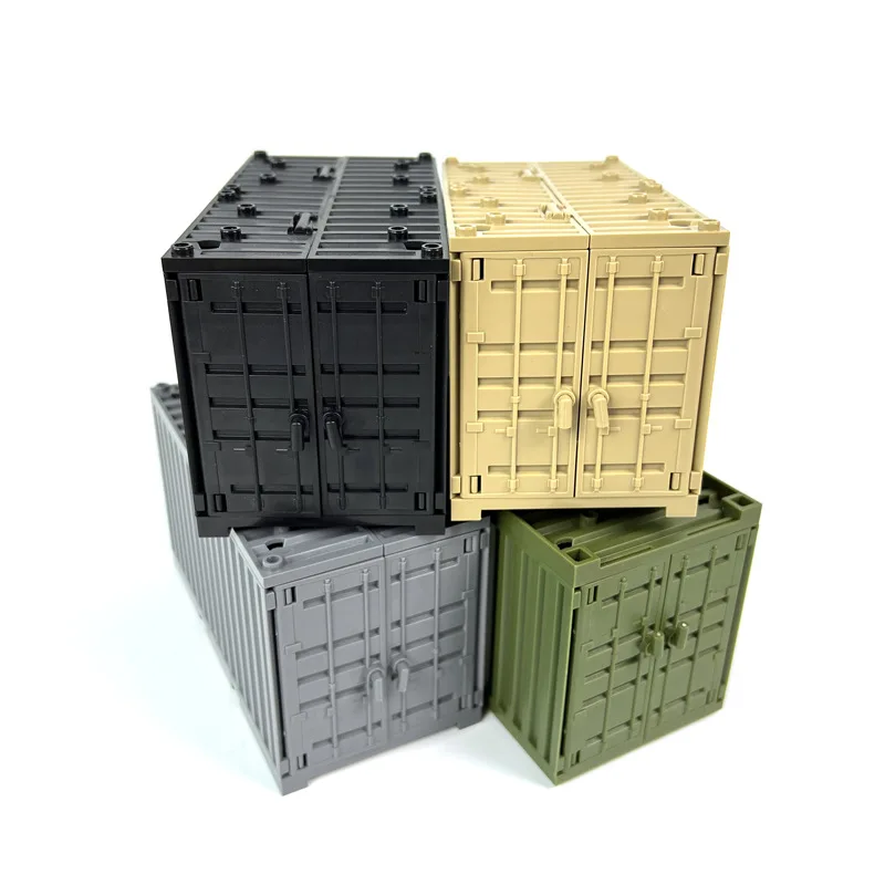 Военные барраки, грузовой контейнер, совместимый с LEGO MOC, строительные блоки, транспорт, корабль, сцена, сборка кирпичей, игрушки (art.: 3920d0d4656d2) - 3920d0d4656d2