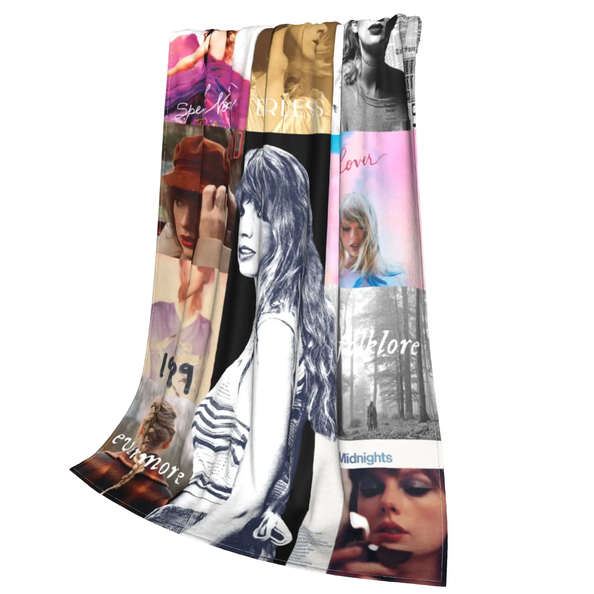 Фото Одеяло Taylors Eras Tour Merch, супермягкое флисовое популярное одеяло с обложкой альбома Song, удобное плюшевое тонкое одеяло №3