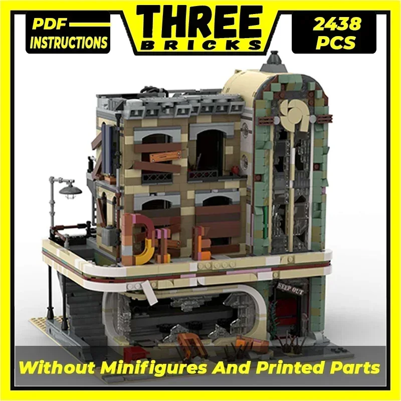 Moc Building Bricks Апокалипсис Версия Модель Downtown Diner Technology Модульные блоки Подарки Рождественские игрушки Наборы «сделай сам» Сборка