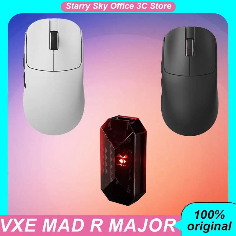 Vxe Mad R/R основная беспроводная мышь, двойной режим 8k, низкая задержка, 36 г, легкий Срок службы батареи, ноутбук, Игровая клавиатура на заказ