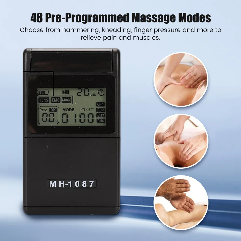 Фото EMS импульсный электрический стимулятор мышц TENS Unit иглоукалывание меридиан физиотерапевтическое устройство цифровой массажер массажер для тела №2