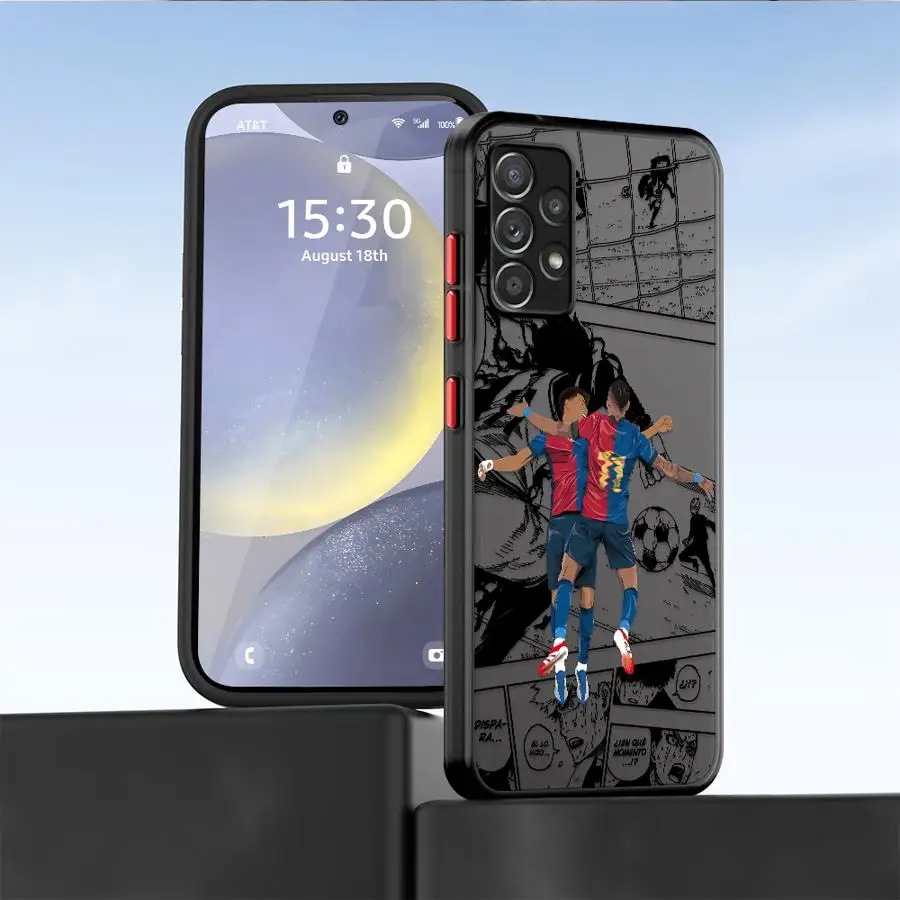 Фото Мягкий чехол для Samsung Galaxy A22 A24 A21s A35 A36 A73 A52 A56 A25 A26 A54 A53 A34 Футбол Спорт Аниме Мода №5