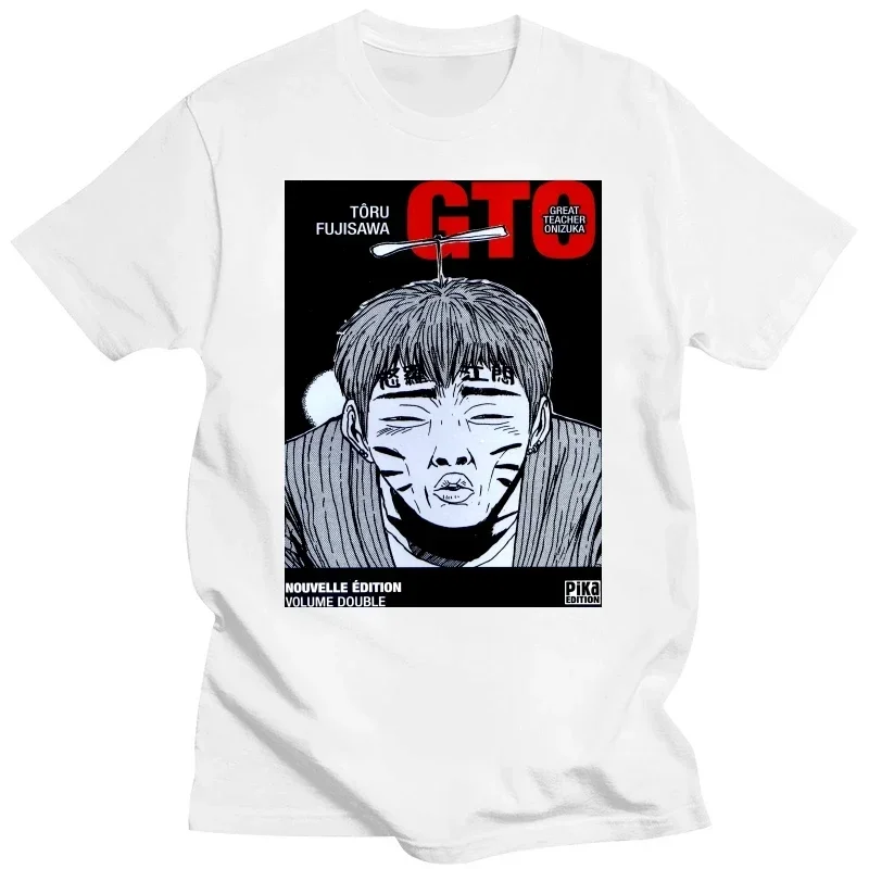 Хлопковая футболка мужские летние топы GTO Great Teacher Onizuka Taille Man Брендовая футболка больших размеров забавные винтажные футболки с рисунком.