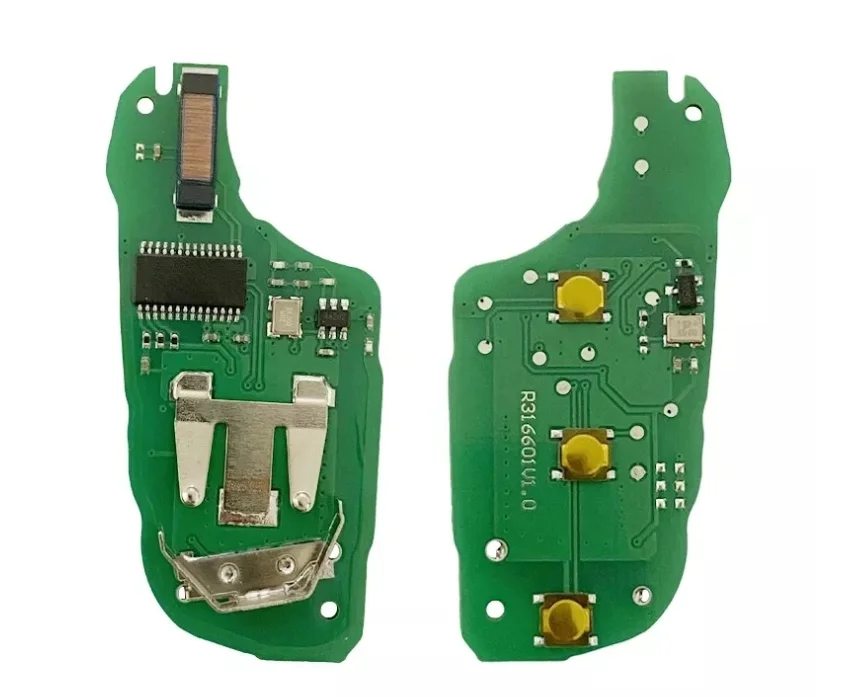 Фото DIYKEY 433 МГц 4A HITAG AES Flip Remote Van Автомобильный раскладной ключ для Peugeot Expert 308 3008 2016+ Citroen C4 Cactus 2014+ HU83 без логотипа №2