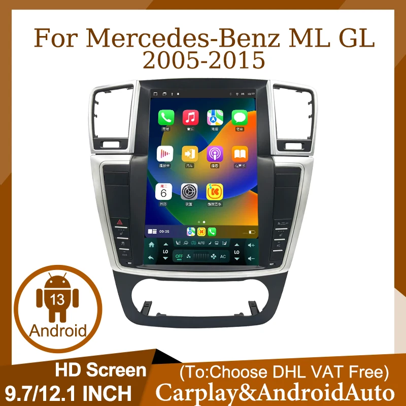 Автомобильная игра Android Auto для Mercedes-Benz ML GL, навигация, автомобильное радио, 1-диновый автомобильный мультимедийный видеокар, интеллектуальные системы