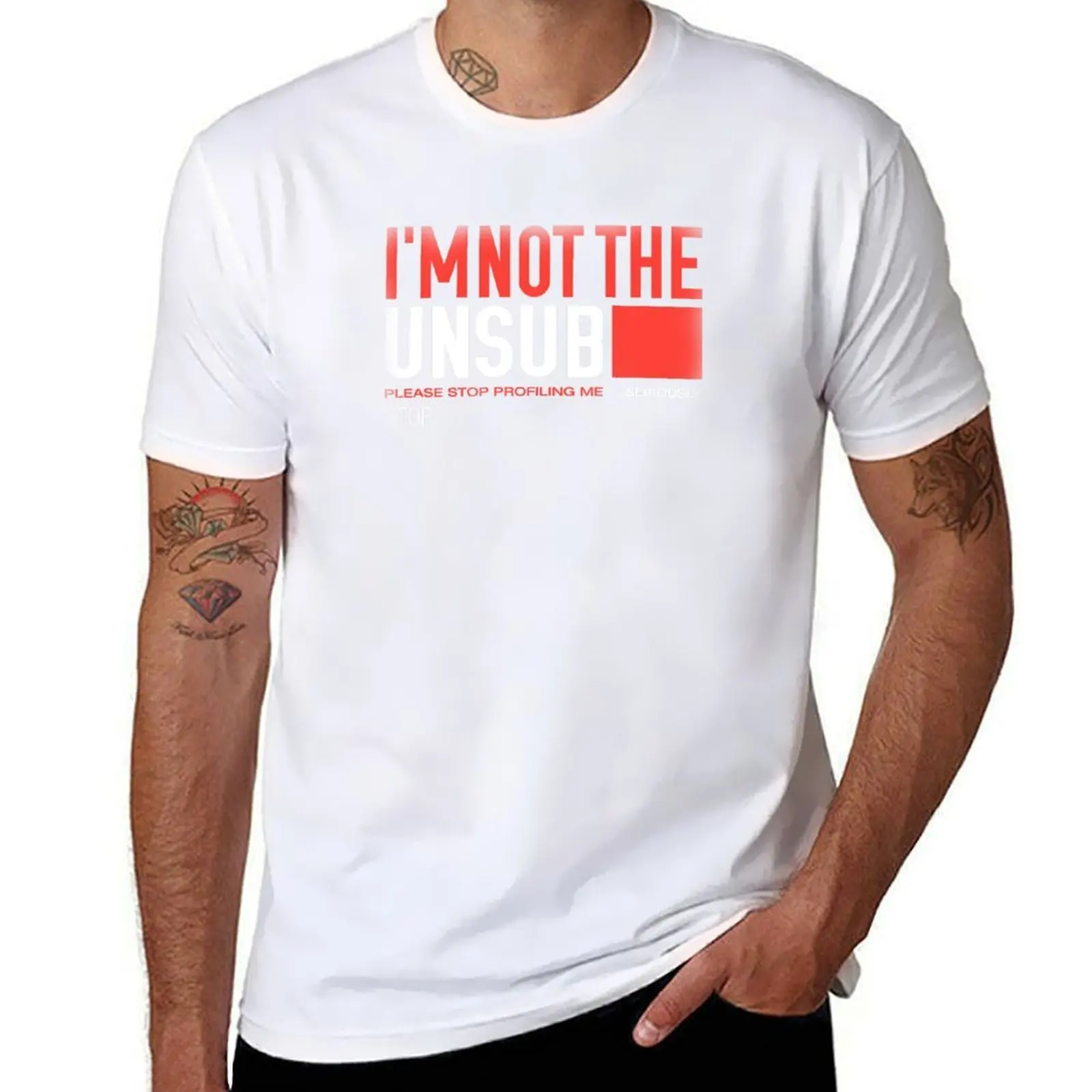 Футболка I'm Not The Unsub, мужская футболка из 100% хлопка, роскошная брендовая футболка, футболка с индивидуальным принтом