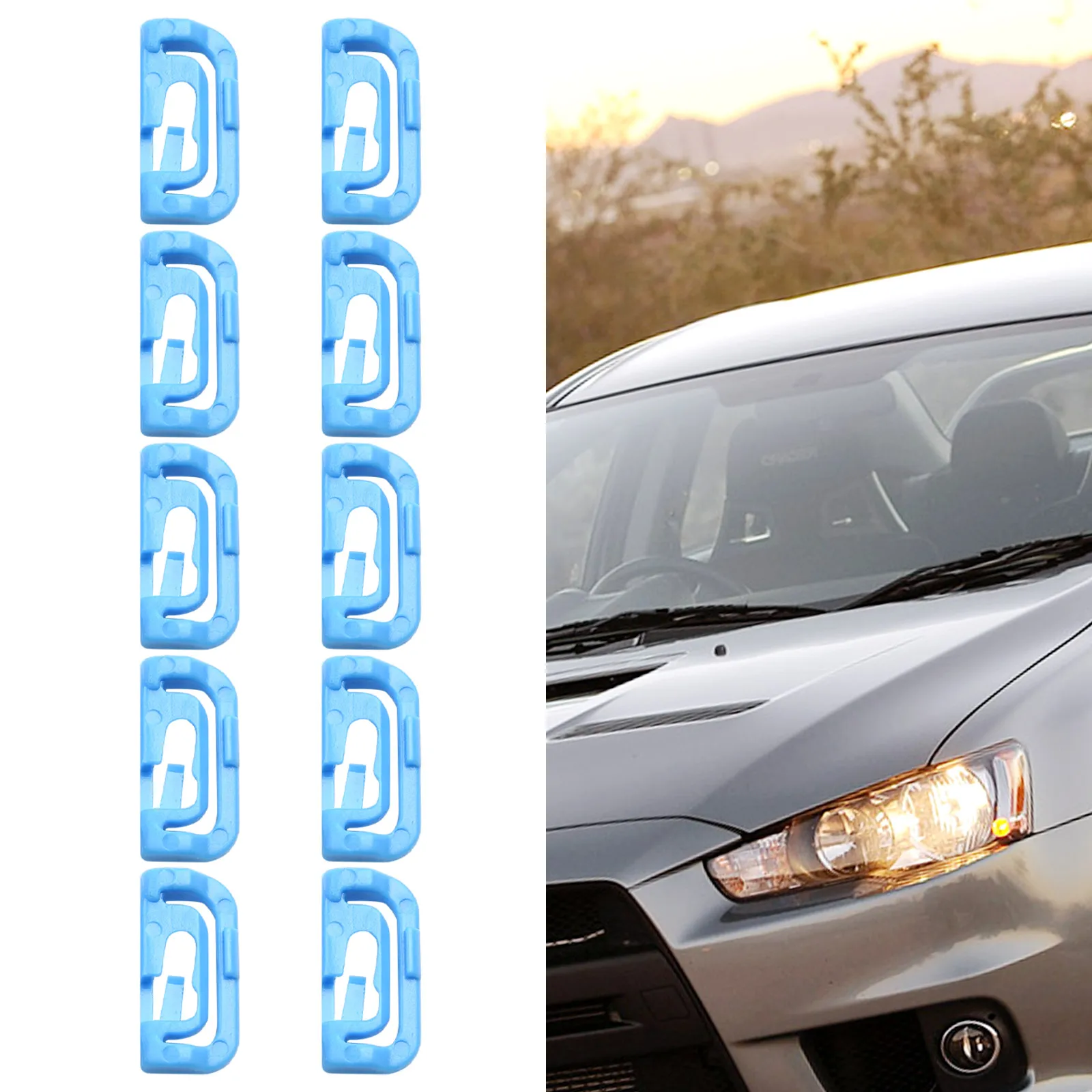 Безопасные и надежные фиксаторы для лобового стекла для Mitsubishi Lancer Montero MB880455, синяя фотография (art.: 3920c3d10c821) - 3920c3d10c821